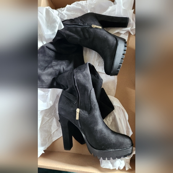 GUESS Women's Tailia Over-The-Knee Boot-Black - Picture 6 of 10